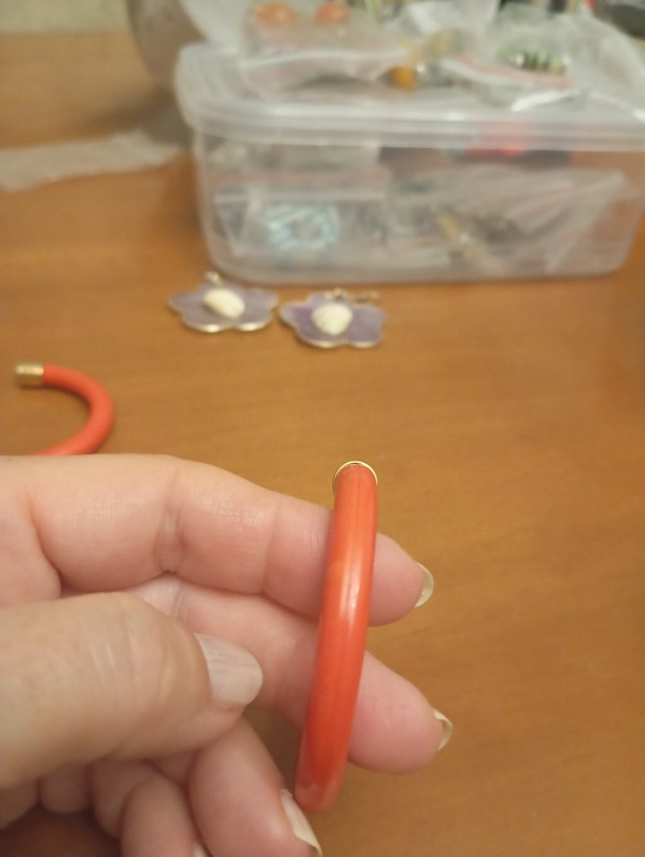 Turuncu Bohem Uzun Elastik Küpe - Görsel 3