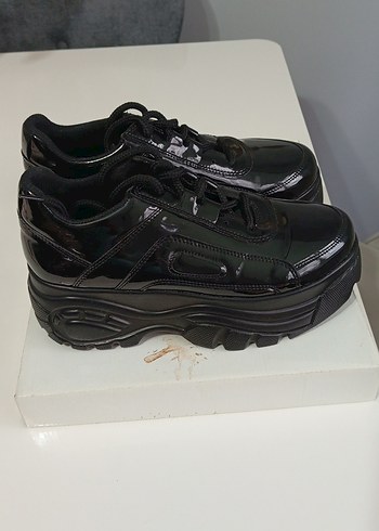 Siyah Rugan Kadın Stiletto Spor Ayakkabı - Görsel 2