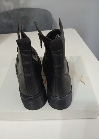 Siyah Platform Topuklu Gotik Kadın Bot - Görsel 3