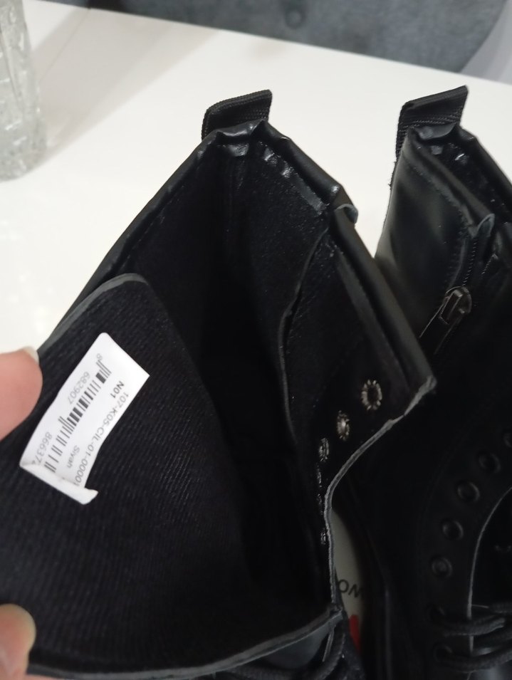 Siyah Platform Topuklu Gotik Kadın Bot - Görsel 5