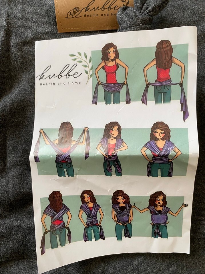 Gri Bebek Sling Taşıyıcı - Görsel 5