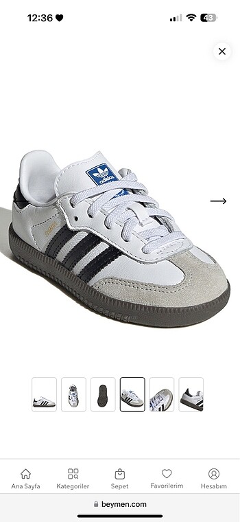 22 Beden Adidas samba og bebek