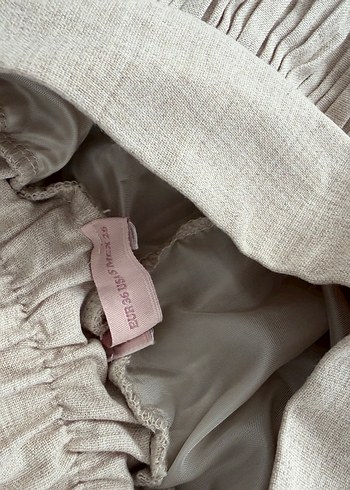 Bej Pilili Hamile Midi şort etek - Görsel 4