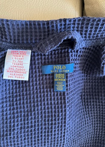 Lacivert Uzun Kollu Bornoz - Görsel 2