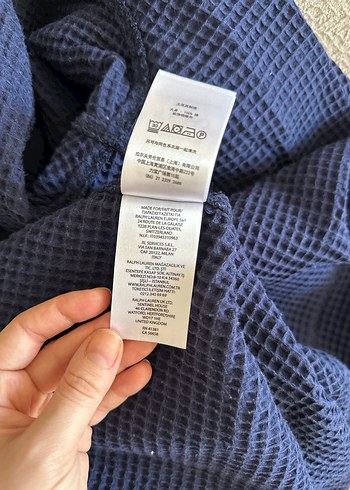 Lacivert Uzun Kollu Bornoz - Görsel 4