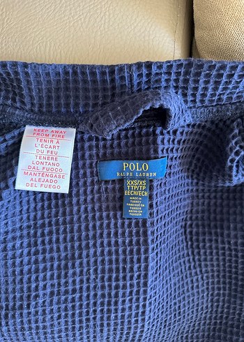 Lacivert Uzun Kollu Bornoz - Görsel 3