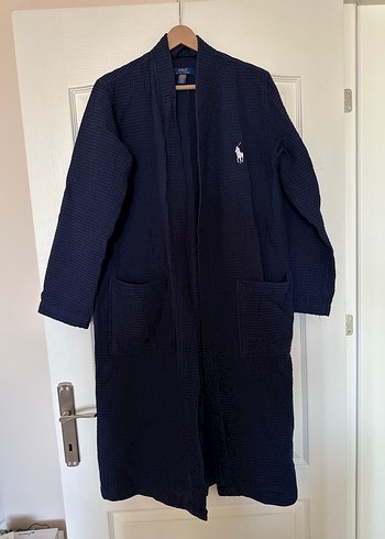 Lacivert Uzun Kollu Bornoz - Görsel 5