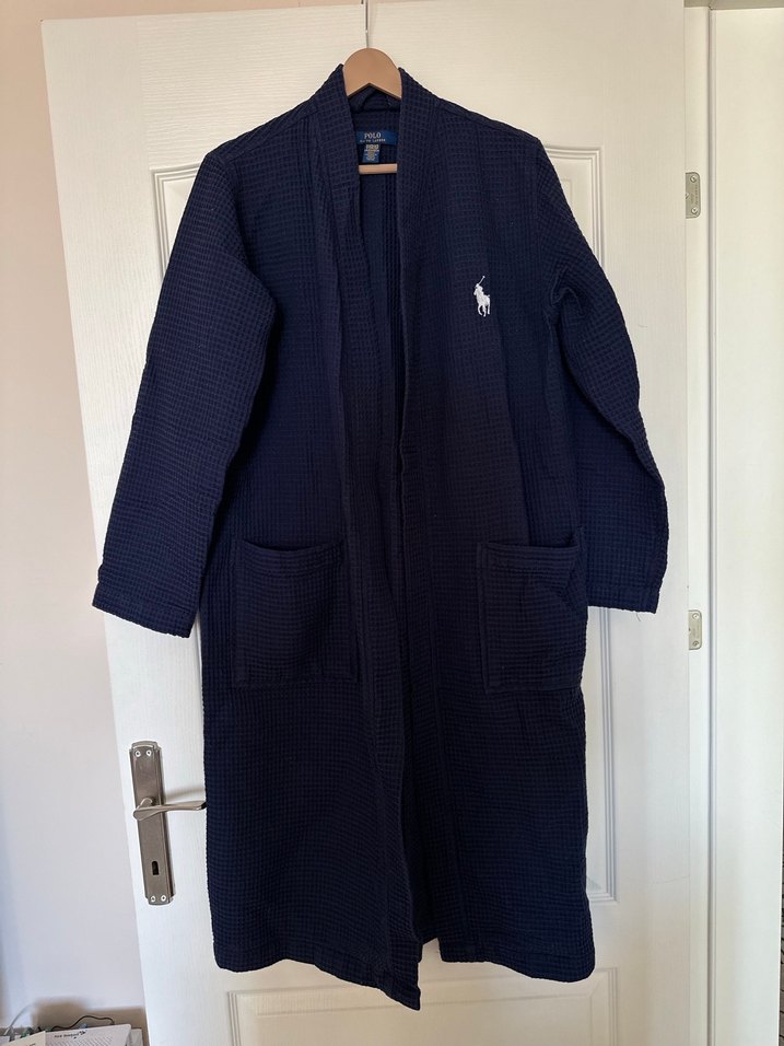 Lacivert Uzun Kollu Bornoz - Görsel 5