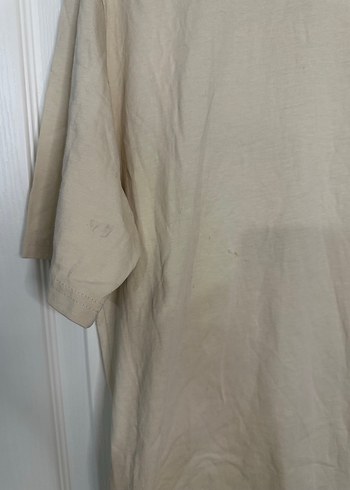 Bej Baskılı Hamile Tişörtü, Kısa Kollu, Pamuk - Görsel 3