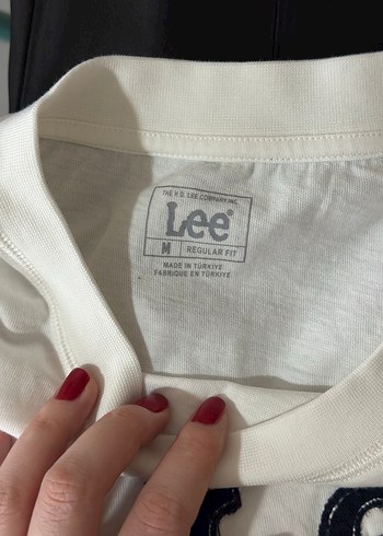 Lee Beyaz Pamuklu Erkek Tişört - Görsel 6