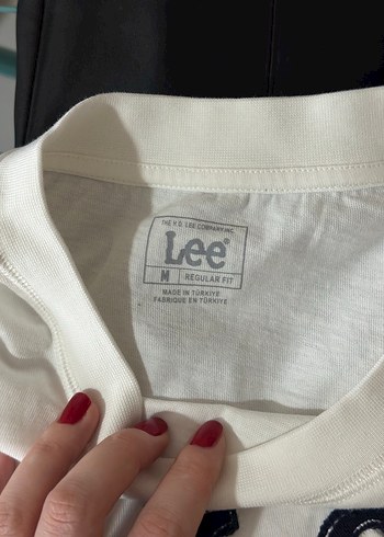 Lee Beyaz Pamuklu Erkek Tişört - Görsel 5