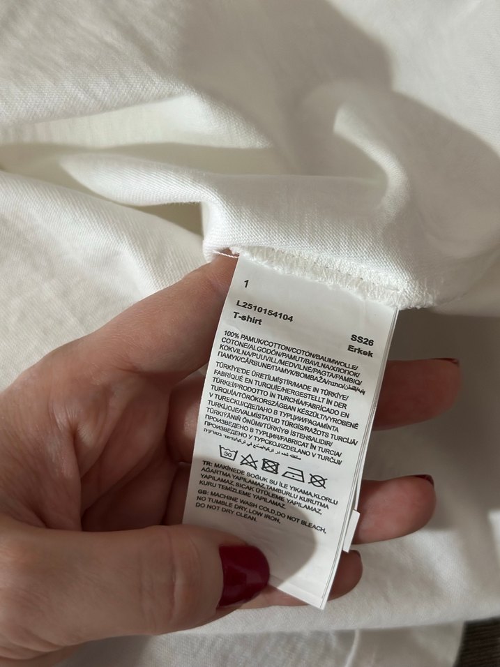 Lee Beyaz Pamuklu Erkek Tişört - Görsel 4