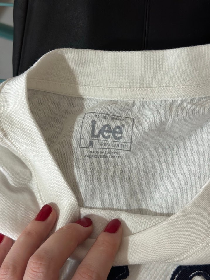 Lee Beyaz Pamuklu Erkek Tişört - Görsel 5