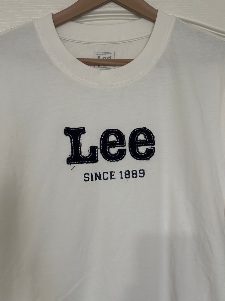 Lee Beyaz Pamuklu Erkek Tişört - Görsel 2