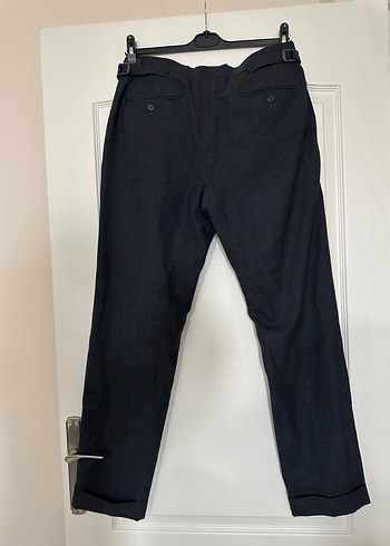 Gri Keten Erkek Kemerli Pantolon - Görsel 3