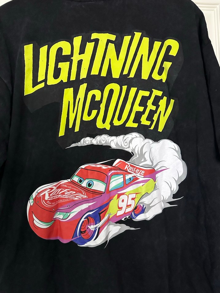 Çocuk Siyah Baskılı Kısa Kollu Tişört - Görsel 4