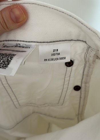 Beyaz Polo Baskılı Erkek Denim Pantolon - Görsel 9