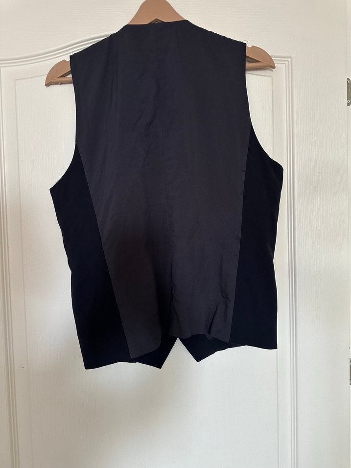 Düğmeli Siyah Erkek Yelek - Görsel 2