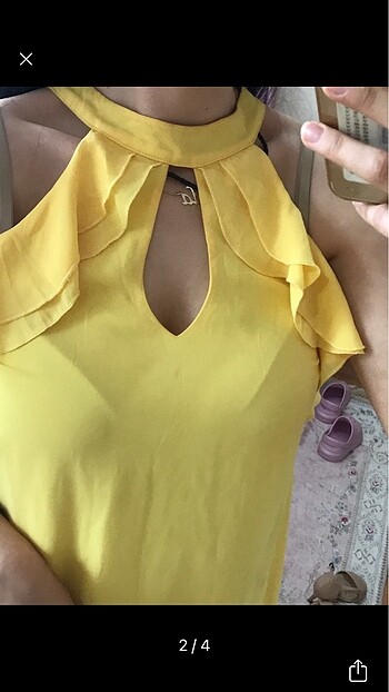 Trendyol & Milla Sarı şifon elbise