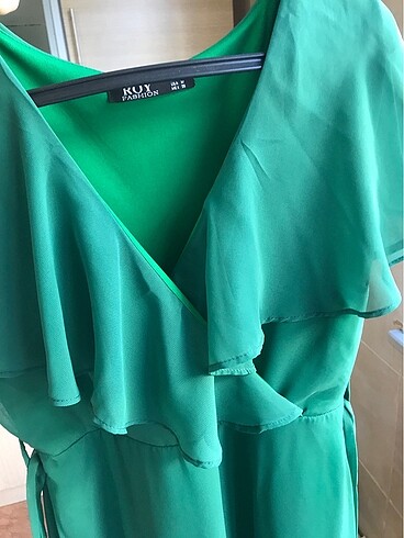 40 Beden yeşil Renk Yeşil midi boy elbise