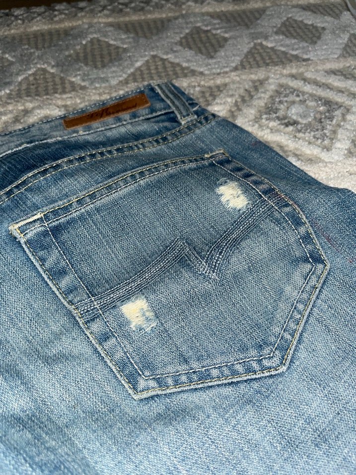 Kadın Mavi Jean Şort - Görsel 3