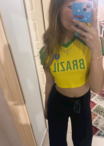 Y2K Brazil Etiketli Yurtdışı Crop Top - Görsel 2