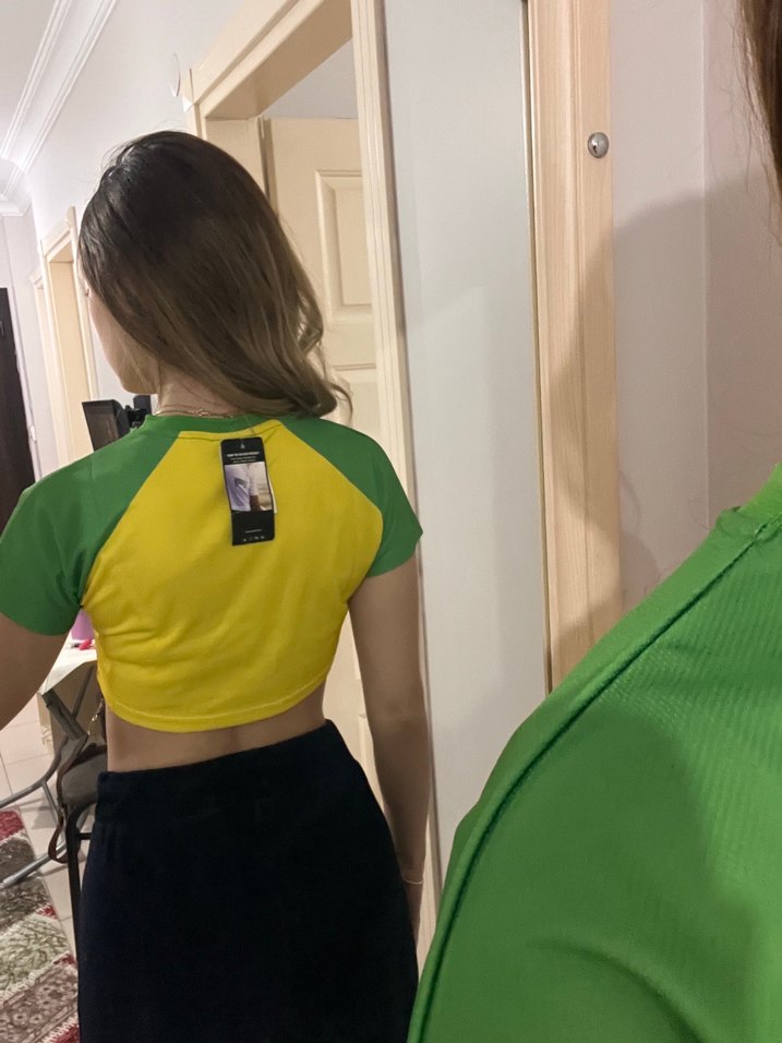 Y2K Brazil Etiketli Yurtdışı Crop Top - Görsel 5