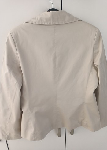 Bej Düğmeli Kadın Blazer Ceket takım. - Görsel 4