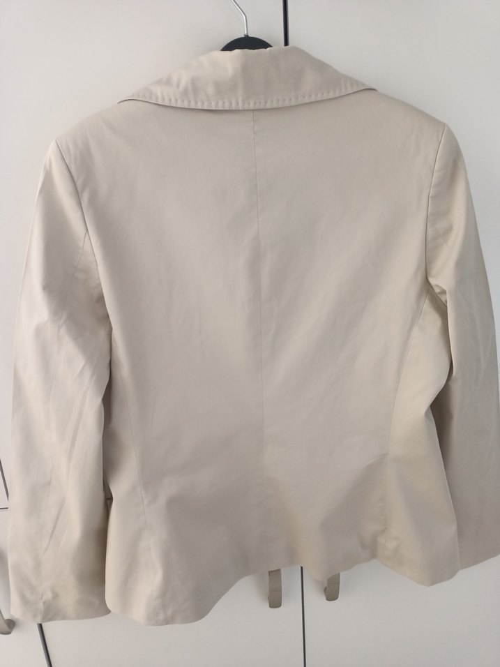 Bej Düğmeli Kadın Blazer Ceket takım. - Görsel 4