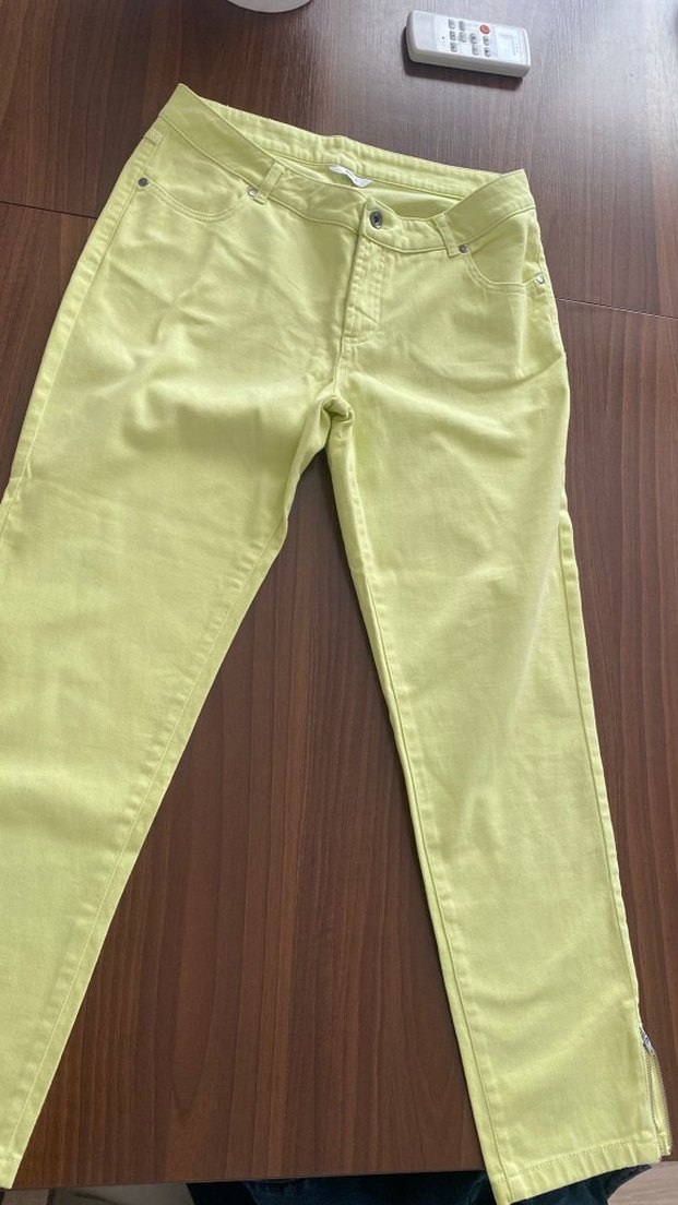 Sarı Regular Fit Kadın kot Kumaş Pantolon - Görsel 2