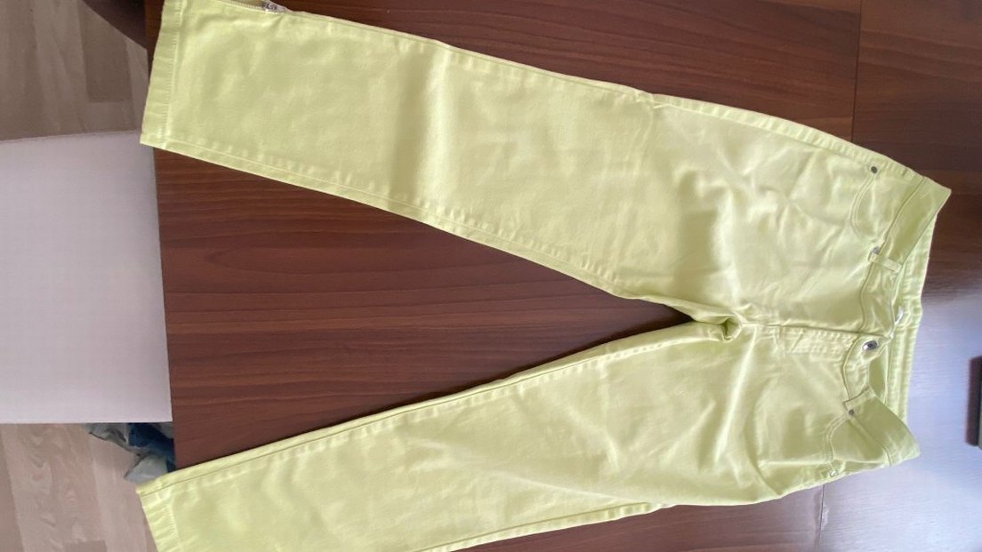 Sarı Regular Fit Kadın kot Kumaş Pantolon - Görsel 3