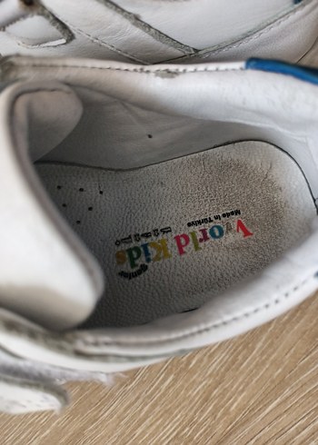 Erkek Çocuk Beyaz deri Cırt Cırtlı Spor Ayakkabı - Görsel 4