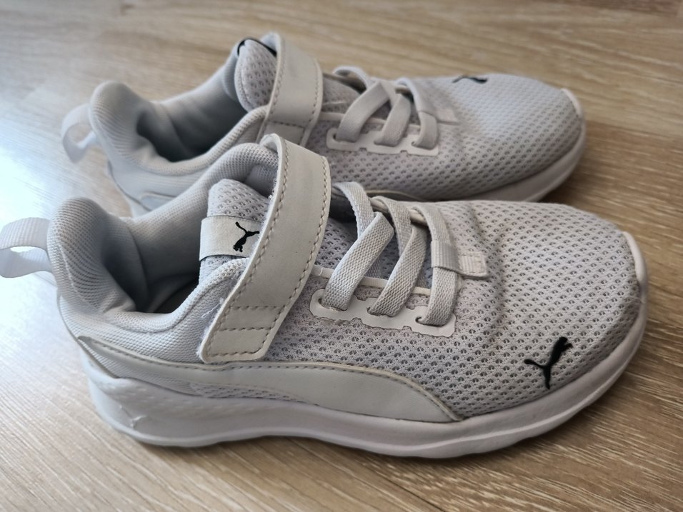 Beyaz Erkek Çocuk Spor Ayakkabı Cırt Cırtlı - Görsel 2