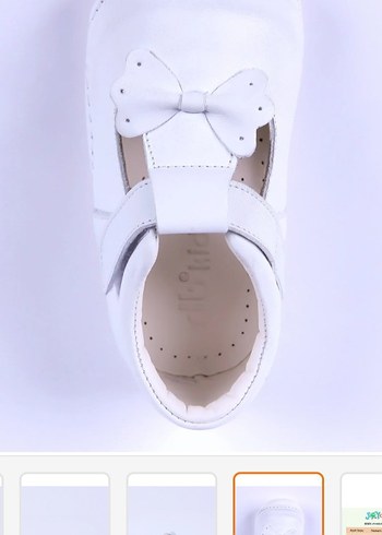 Kız Çocuk Beyaz Babet Ayakkabı - Görsel 2