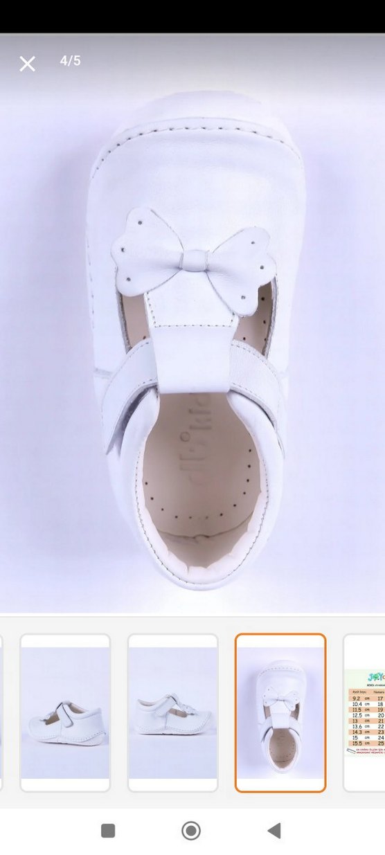 Kız Çocuk Beyaz Babet Ayakkabı - Görsel 2