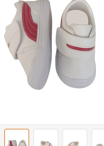 Kız Çocuk Beyaz Cırt Cırtlı Spor Ayakkabı - Görsel 2