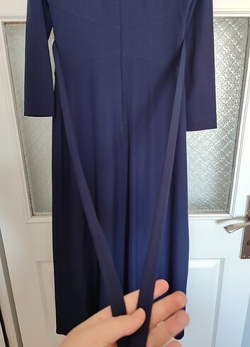 Tesettür lacivert elbise - Görsel 5
