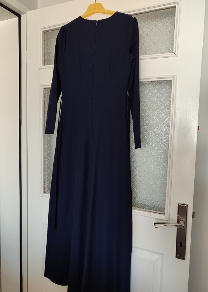Tesettür lacivert elbise - Görsel 2