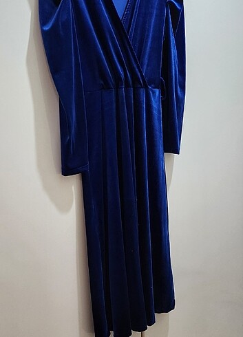 Azra Style Kadife Kruvaze Elbise