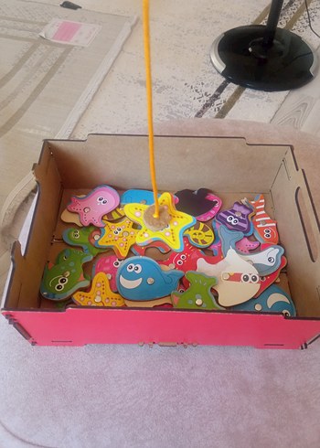 Renkli Ahşap Deniz Canlıları Eğitici Oyuncak - Görsel 2