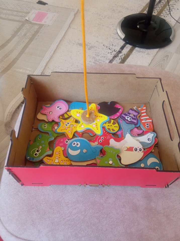 Renkli Ahşap Deniz Canlıları Eğitici Oyuncak - Görsel 2