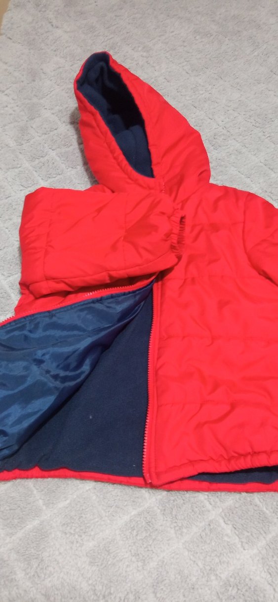 Kırmızı Fermuarlı Erkek Çocuk Montu - Görsel 2