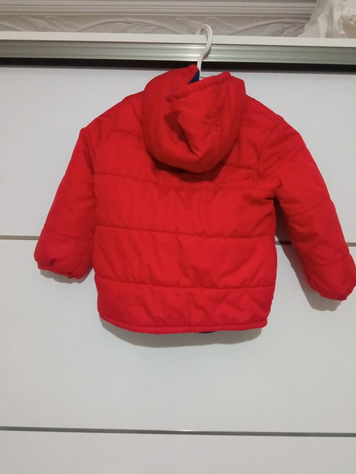 Kırmızı Fermuarlı Erkek Çocuk Montu - Görsel 4