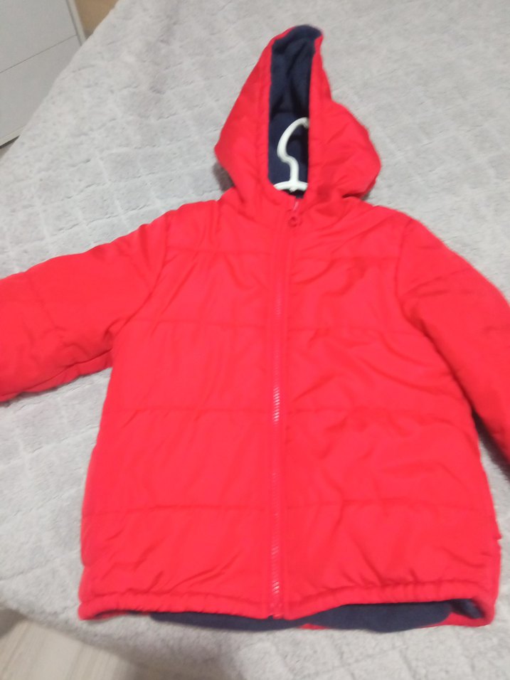 Kırmızı Fermuarlı Erkek Çocuk Montu - Görsel 3