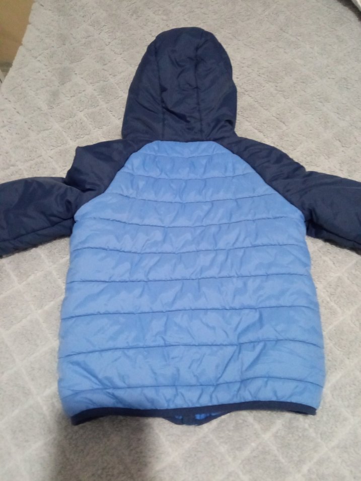 Lacivert Kapüşonlu Erkek Çocuk Mont - Görsel 4