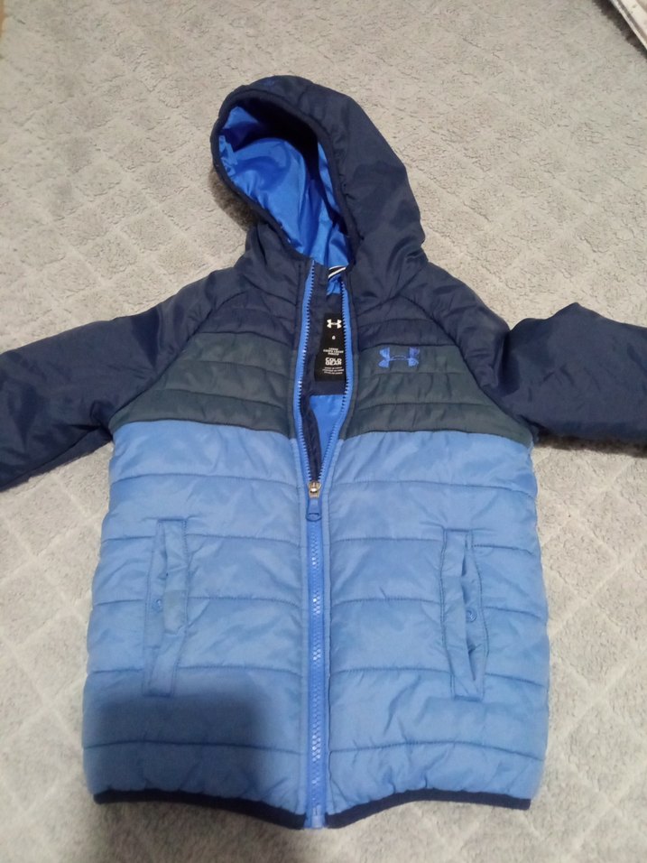 Lacivert Kapüşonlu Erkek Çocuk Mont - Görsel 2