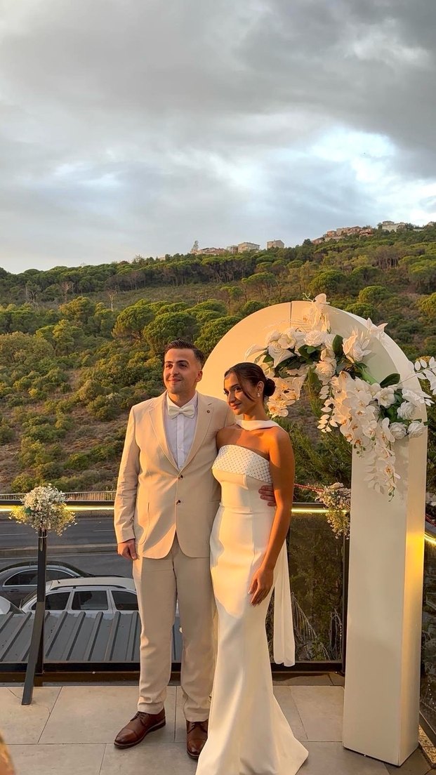 Modern Klasik Straplez Beyaz nişan nikah elbisesi - Görsel 3