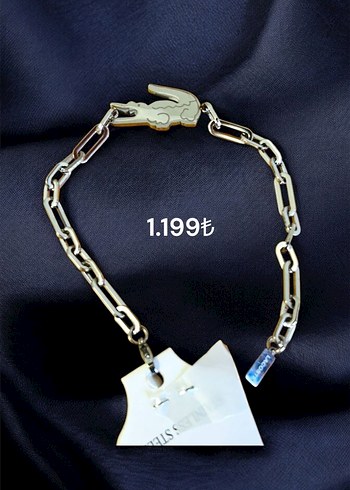 Timsah Detaylı Çelik İthal Bileklik - Görsel 5