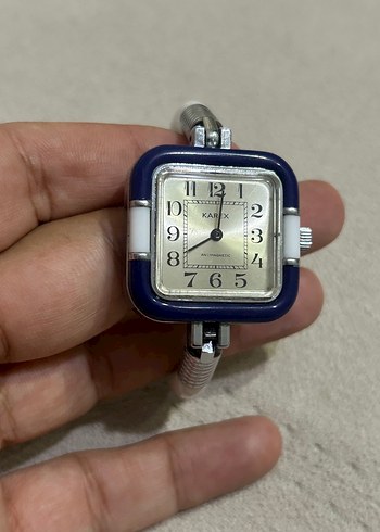 Beden mavi Renk Karex kurmalı vintage tarz Kadın Kol Saat
