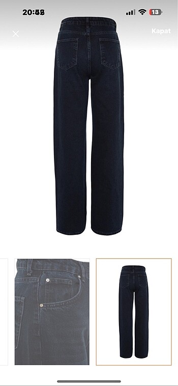 40 Beden lacivert Renk Kot pantolon